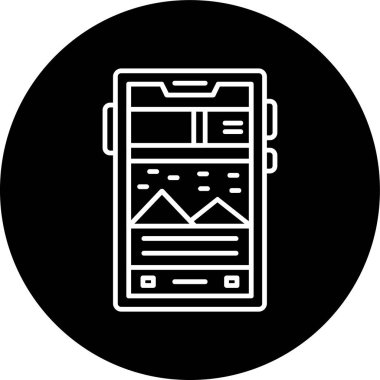 Akıllı telefon hattı ters çevrilmiş. Web Kullanımı için Vektör İllüstrasyonu