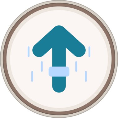 Up Arrow Flat sticker. Vector Illustration For Web Use