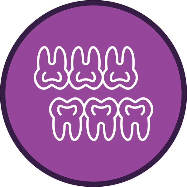 Diş Hattının çoklu dairesi. Web Kullanımı için Vektör İllüstrasyonu