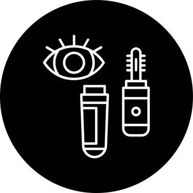 Mascara Hattı ters dönmüş daire. Web Kullanımı için Vektör İllüstrasyonu