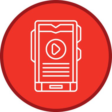 Phone Line multi circle. Vector Illustration For Web Use