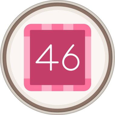 Kırk altı yassı çıkartma. Web Kullanımı için Vektör İllüstrasyonu