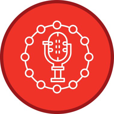 Microphone Line multi circle. Vector Illustration For Web Use