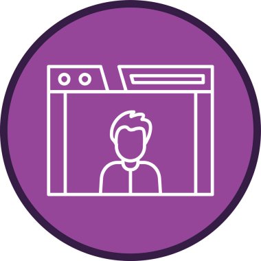 User Profile Line multi circle. Vector Illustration For Web Use