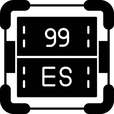 Einsteinium. Web Kullanımı için Vektör İllüstrasyonu