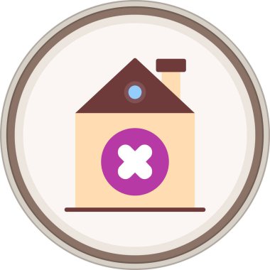 Reject Flat sticker. Vector Illustration For Web Use