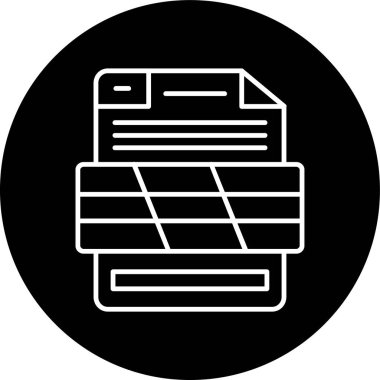 File Line inverted circle. Vector Illustration For Web Use