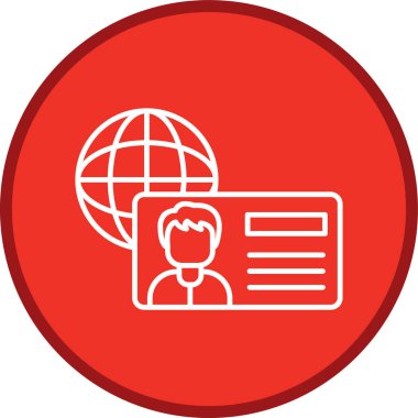 Visa Hattı çok daireli. Web Kullanımı için Vektör İllüstrasyonu