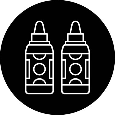 Glue Line inverted circle. Vector Illustration For Web Use