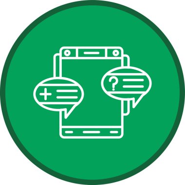 Teletıp hattı çoklu daire. Web Kullanımı için Vektör İllüstrasyonu