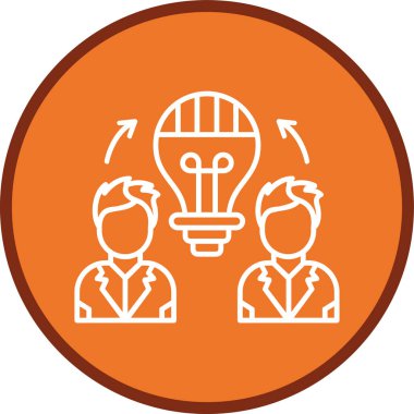 Brainstorm Line multi circle. Vector Illustration For Web Use