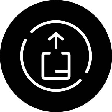 Hat ters çevrilmiş çemberi yükle. Web Kullanımı için Vektör İllüstrasyonu