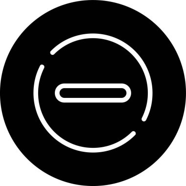 Minus Line inverted circle. Vector Illustration For Web Use