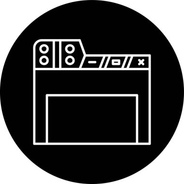 Tarayıcı Hattı ters çevrildi. Web Kullanımı için Vektör İllüstrasyonu