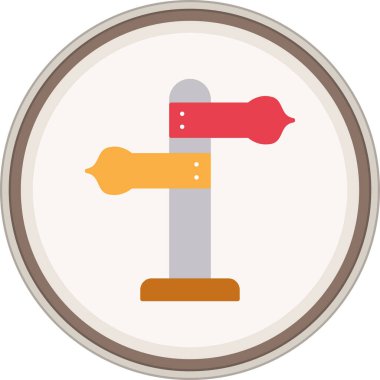 Düz çıkartma sinyali veriyorum. Web Kullanımı için Vektör İllüstrasyonu