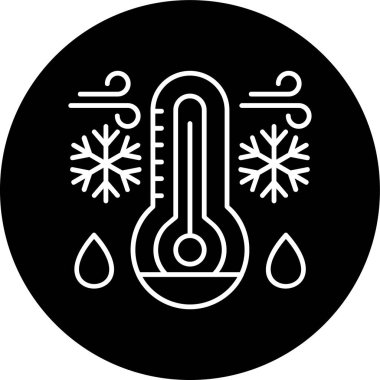 Termometre Hattı ters dönmüş daire. Web Kullanımı için Vektör İllüstrasyonu