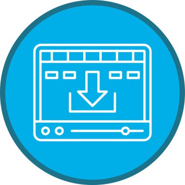 Video Hattı çoklu daire. Web Kullanımı için Vektör İllüstrasyonu