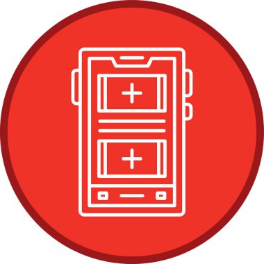 Akıllı telefon hattı çoklu daire. Web Kullanımı için Vektör İllüstrasyonu