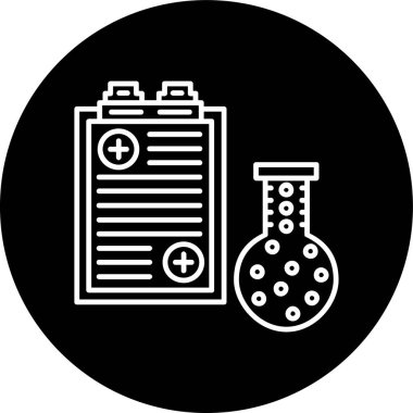 Bilim Raporu Çizgisi ters çevrildi. Web Kullanımı için Vektör İllüstrasyonu