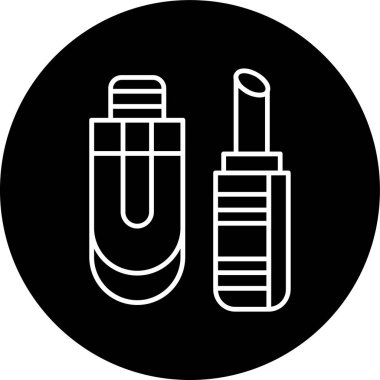 Make Up Line inverted circle. Vector Illustration For Web Use