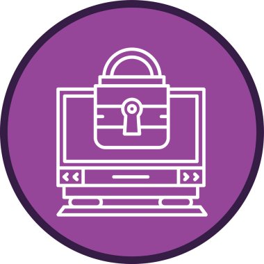 Monitör Hattı çoklu daire. Web Kullanımı için Vektör İllüstrasyonu