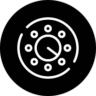 Dial-max Line inverted circle. Vector Illustration For Web Use