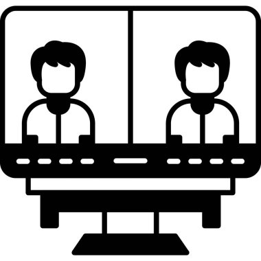 Video Conference. Vector Illustration For Web Use