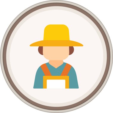 Agronomist yassı çıkartması. Web Kullanımı için Vektör İllüstrasyonu