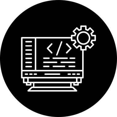 Web Geliştirme Hattı ters çevrildi. Web Kullanımı için Vektör İllüstrasyonu