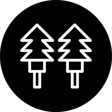 Ağaç Hattı ters dönmüş çember. Web Kullanımı için Vektör İllüstrasyonu