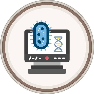 Bakteriyoloji yassı çıkartması. Web Kullanımı için Vektör İllüstrasyonu