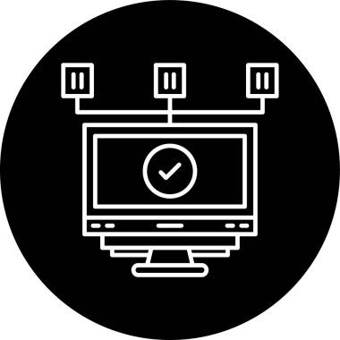 Görev Hattı ters çevrilmiş çember. Web Kullanımı için Vektör İllüstrasyonu