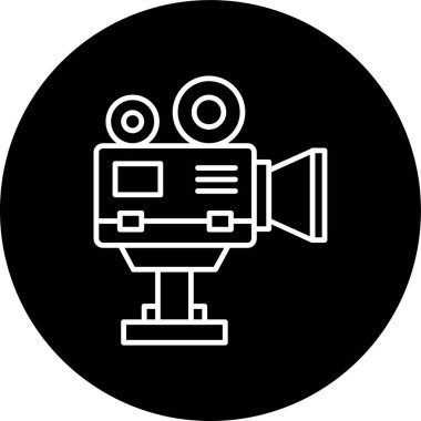 Camera Line inverted circle. Vector Illustration For Web Use