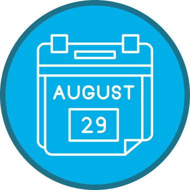 29 Ağustos Tarih Hattı çoklu daire. Web Kullanımı için Vektör İllüstrasyonu