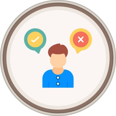 Karar Verme Yasağı çıkartması. Web Kullanımı için Vektör İllüstrasyonu