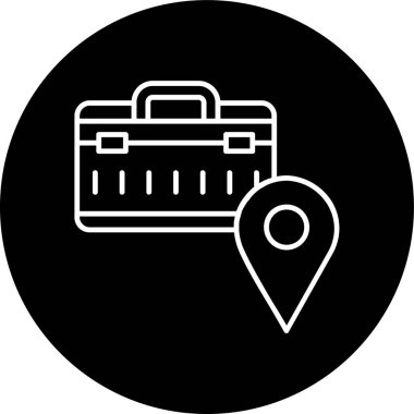 Evrak çantası çizgisi ters çevrilmiş. Web Kullanımı için Vektör İllüstrasyonu