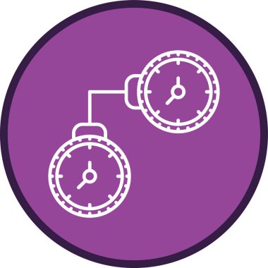 Clock Line multi circle. Vector Illustration For Web Use