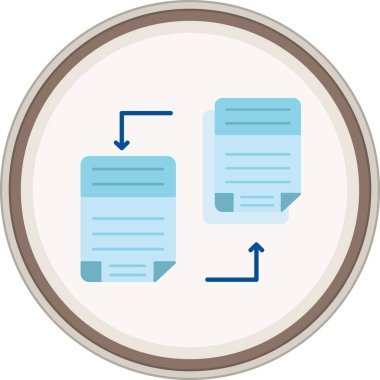 Dosya Paylaşımı Flat etiketi. Web Kullanımı için Vektör İllüstrasyonu