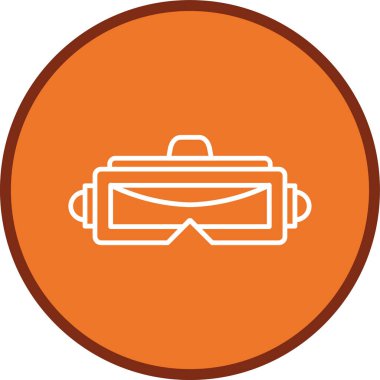 Vr Gözlük Hattı çoklu daire. Web Kullanımı için Vektör İllüstrasyonu
