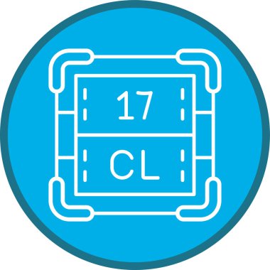 Klor hattı çoklu daire. Web Kullanımı için Vektör İllüstrasyonu