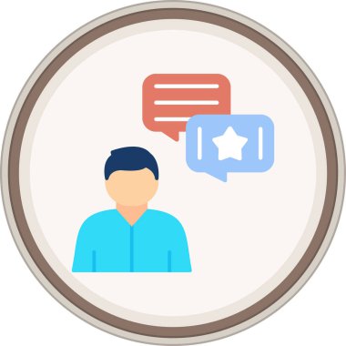 Düz Geri besleme etiketi. Web Kullanımı için Vektör İllüstrasyonu