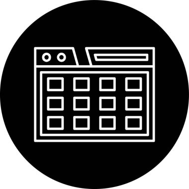 Tablo Çizgisi ters çevrilmiş daire. Web Kullanımı için Vektör İllüstrasyonu