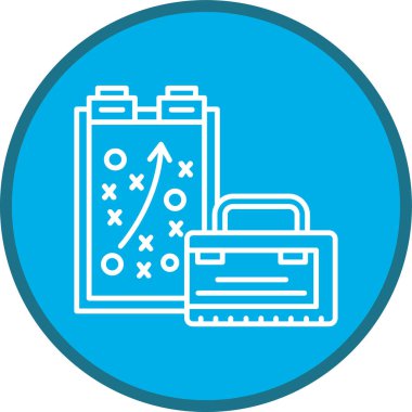 Clipboard Line multi circle. Vector Illustration For Web Use