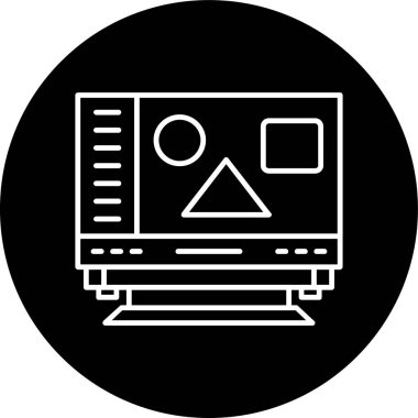 Software Line inverted circle. Vector Illustration For Web Use