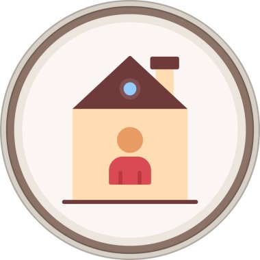 People Flat sticker. Vector Illustration For Web Use