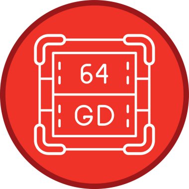 Gadolinium Hattı çok daireli. Web Kullanımı için Vektör İllüstrasyonu