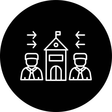 Flow Line inverted circle. Vector Illustration For Web Use