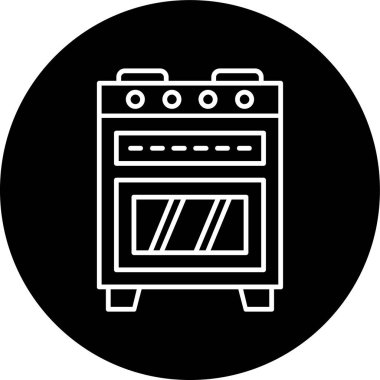 Fırın hattı ters dönmüş daire. Web Kullanımı için Vektör İllüstrasyonu