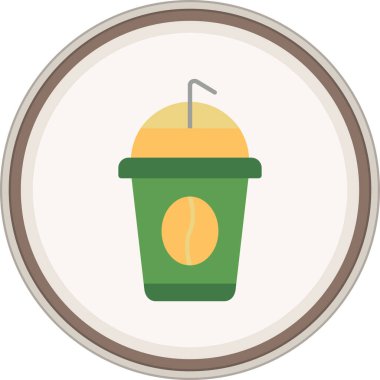 Yumuşak içecek etiketi. Web Kullanımı için Vektör İllüstrasyonu