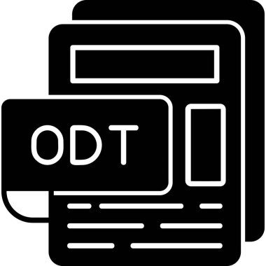 ODT Dosyası. Web Kullanımı için Vektör İllüstrasyonu